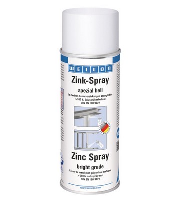 Спрей Цинк світлий «яскравий колір» WEICON Zinc Spray bright grade (400 мл)